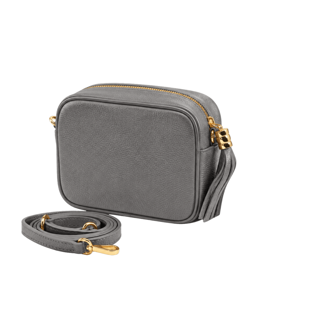 Bolso de piel, taupe, perfecto para el día a día.